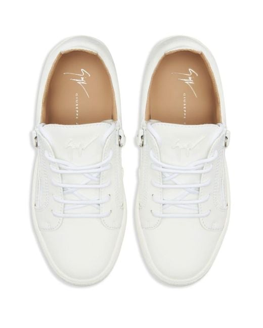 Giuseppe Zanotti Gail Leren Sneakers in het White