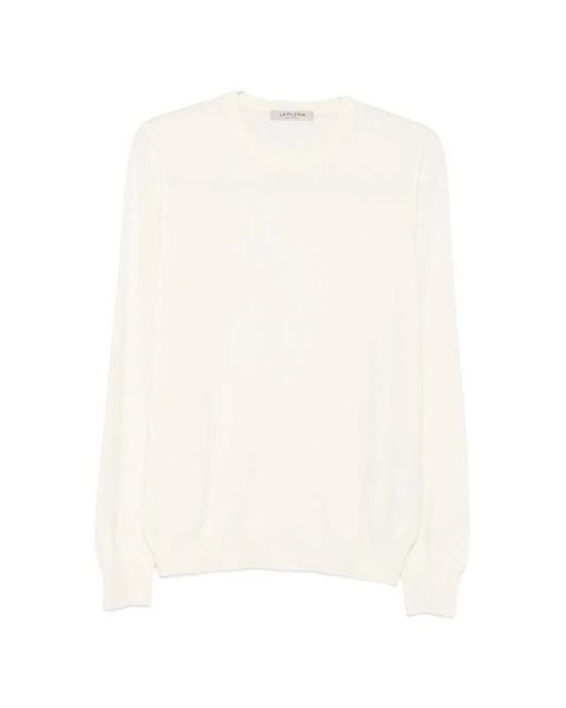 Fileria White Fine-Knit Long-Sleeve Knit for men