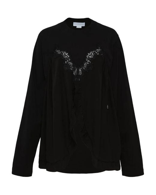 Stella McCartney Black Lace-Insert Sweater