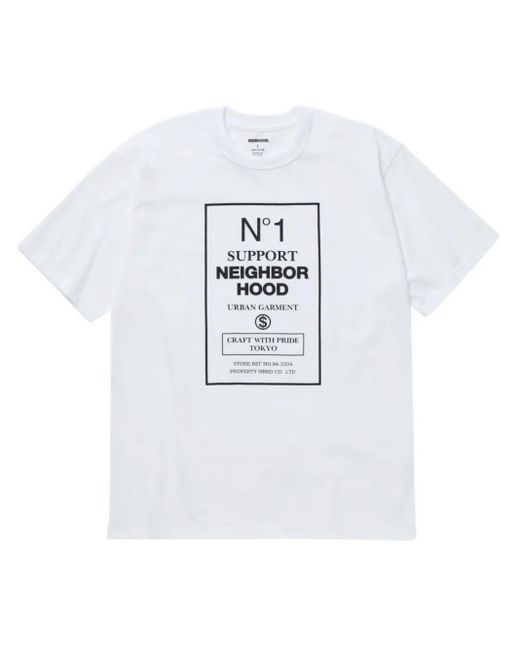 Neighborhood T-Shirt Met Grafische Print in het White voor heren