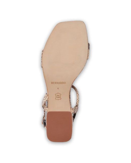 Bernardo Natural Josei Snakeskin-Effect Sandals