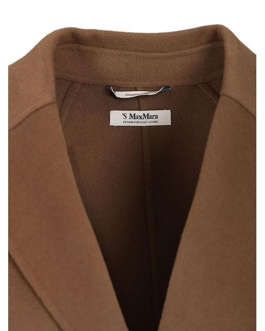 Max Mara Brown Belted Wool Coat