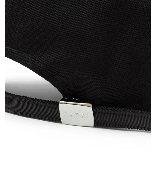 Carhartt Black X Sacai Logo Patch Cap for men
