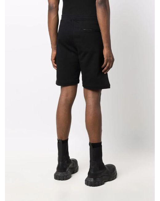 Pantalones cortos de deporte con logo Alexander McQueen de hombre de color Black