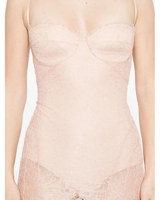 Elisabetta Franchi White Lace Maxi Dress