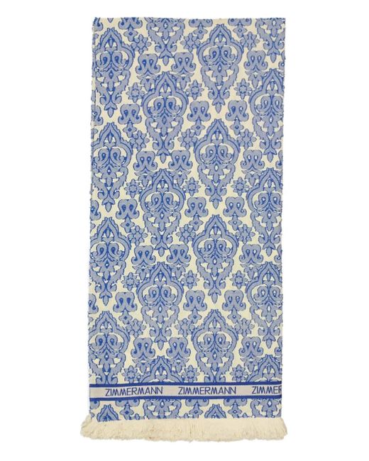 Toalla de playa en jacquard Zimmermann de color Blue