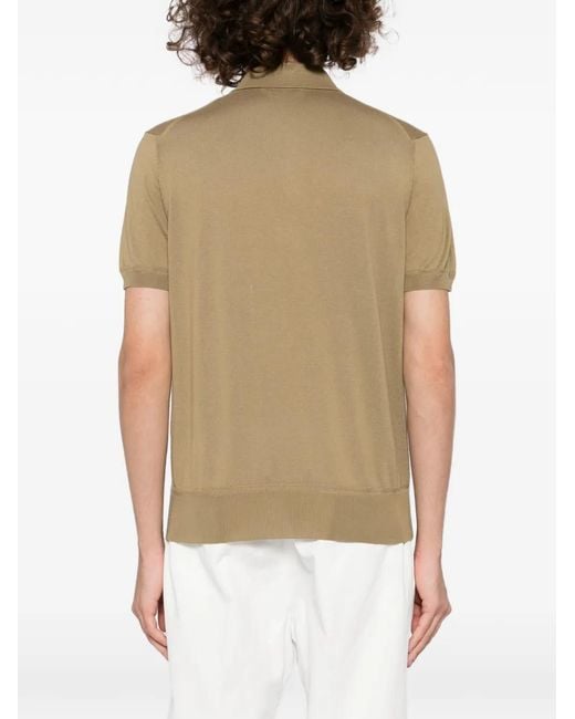 Tom Ford Natural Knitted Polo Shirt for men