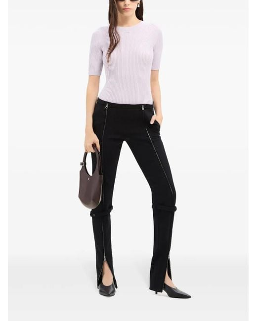 Courreges Pink Solar Ribbed Sweater