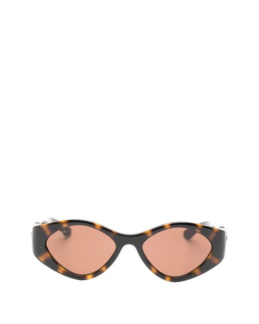 Gucci Brown Interlocking G Cat-Eye Sunglasses