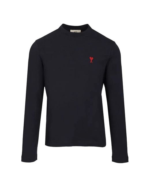 AMI Blue Ami De Cœur Long-Sleeve T-Shirt