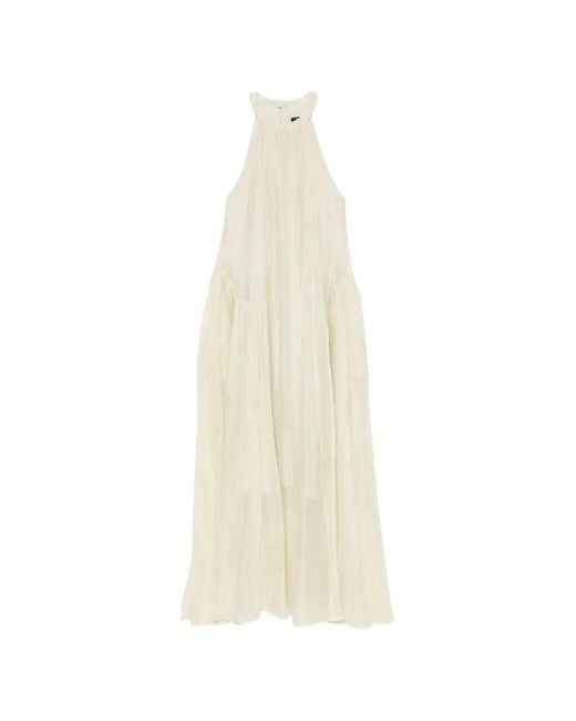 ELEH White Crinkled Maxi Dress