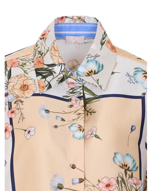 Liu Jo White Printed Twill Shirt