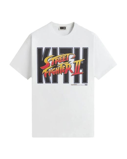 Kith White X Capcom Street Fighter Graphic T-Shirt for men