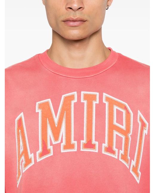 Amiri Pink Vintage Oversized Tee for men
