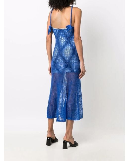 DIESEL Blue Knitted Flared Dress