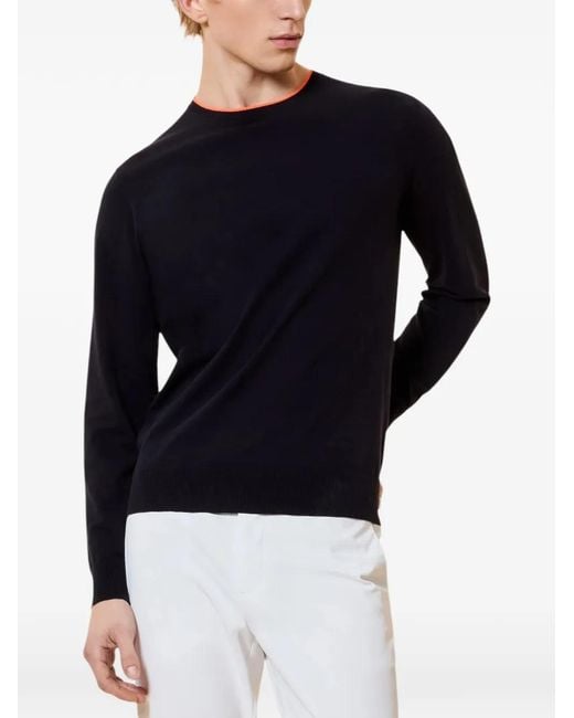 Rrd Blue Ribbed-Trim Logo-Patch Sweater for men
