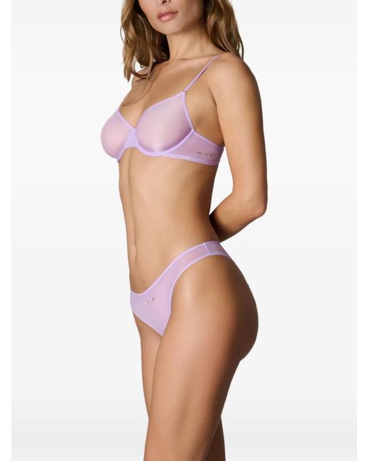 Maison Close Purple Double Sens Corbeille Sheer Bra
