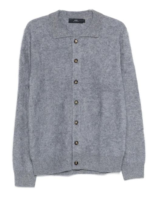 arch4 Gray Mr Button-Down Collared Cardigan for men