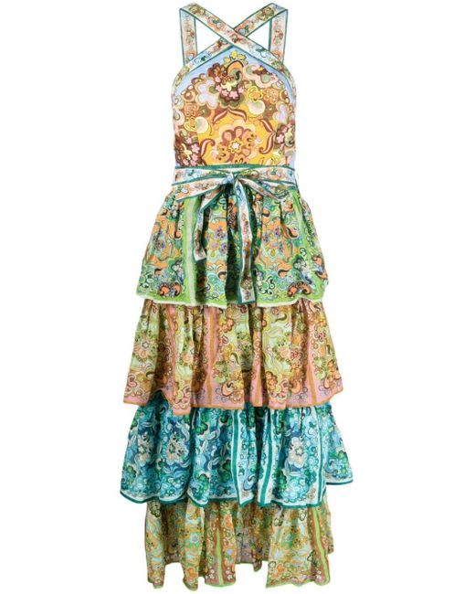 ALÉMAIS Multicolor Dreamer Halterneck Tiered Dress