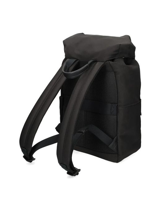 Calvin Klein Black Flap-Top Drawstring Backpack for men