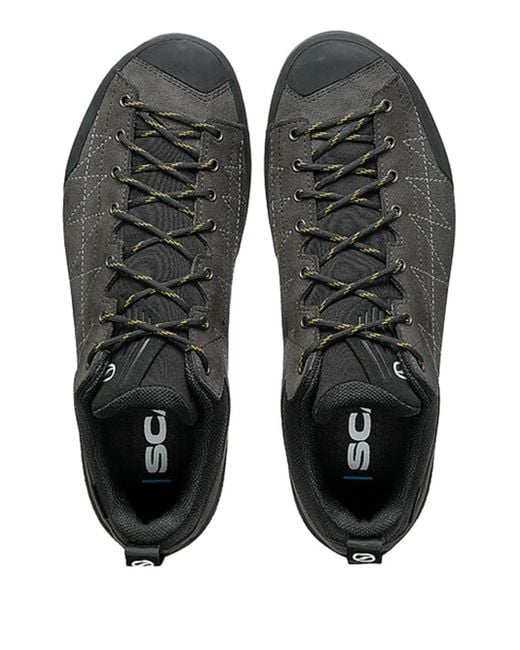 SCARPA Brown Zodiac Zigzag-Stitching Lace-Up Sneakers for men