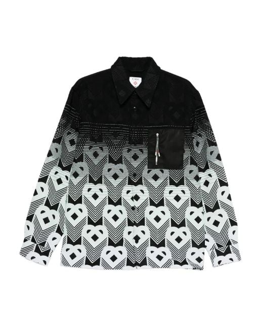 Casablanca Black Zip-Pocket Shirt Jacket for men