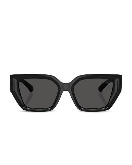 Burberry Black Geometric-Frame Logo-Plaque Sunglasses
