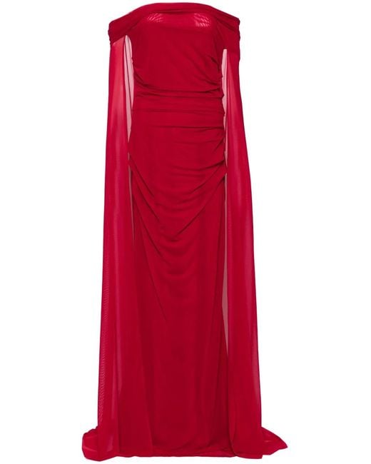 Talbot Runhof Red Bortolo4 Evening Dress