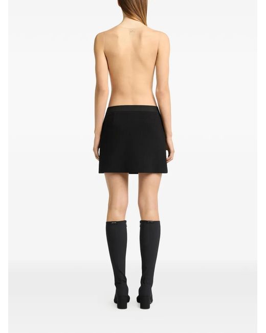 Courreges Getailleerde Mini-Rok in het Black