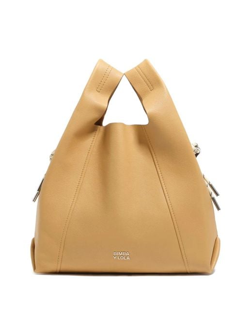 Bimba Y Lola Paper レザー ハンドバッグ M Metallic