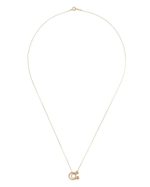 Charlotte Chesnais White 18K Letter A Diamond Necklace