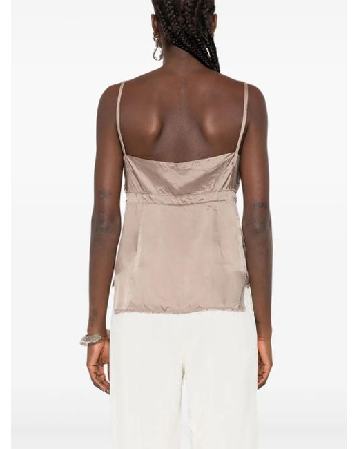 FEDERICO CINA Gray V-Neck Top