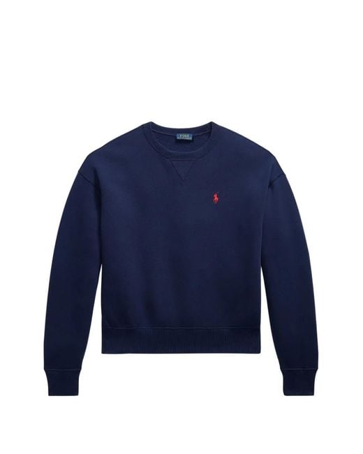 Polo Ralph Lauren レディース ブルー クルーネック スウェットシャツ