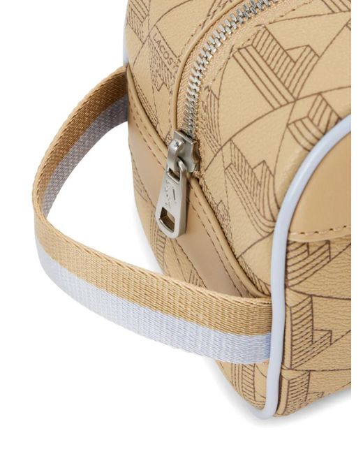 Lacoste The Blend Kulturbeutel Mit Monogramm in Natural für Herren