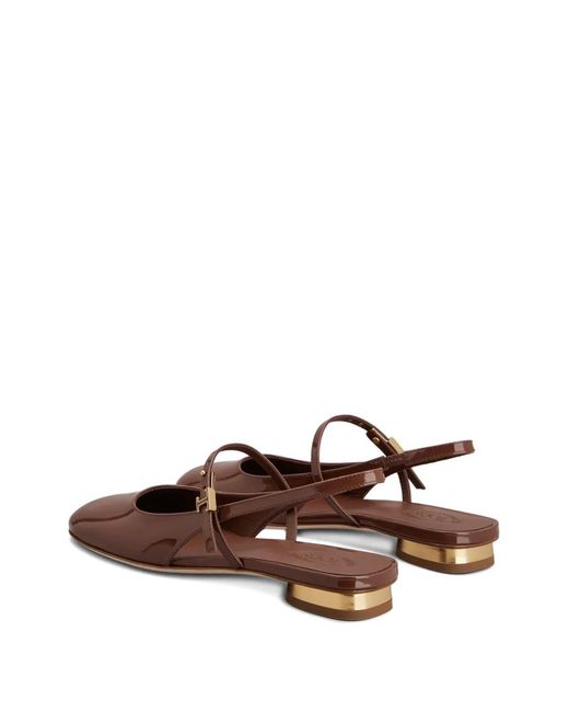 Tod's Brown Sling-Back-Tone Flat Pumps