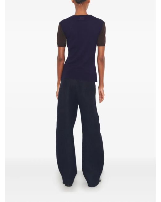 Tory Burch Blue Wool Henley