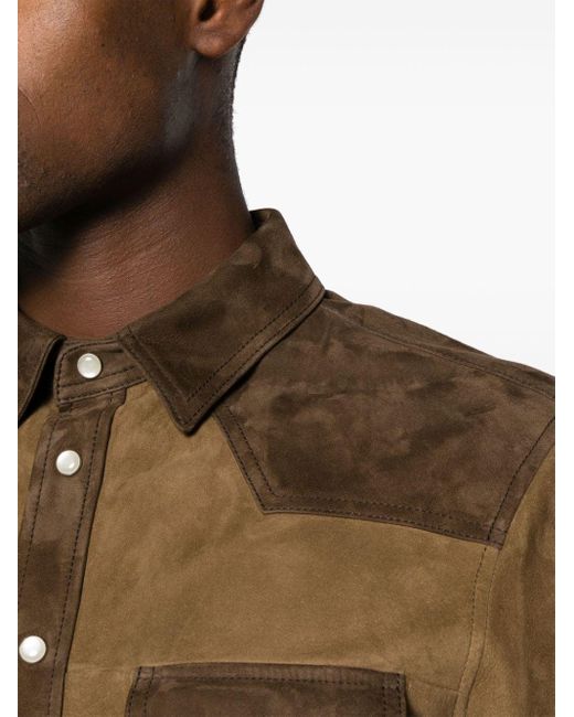 Tom Ford Green Suede Shirt for men