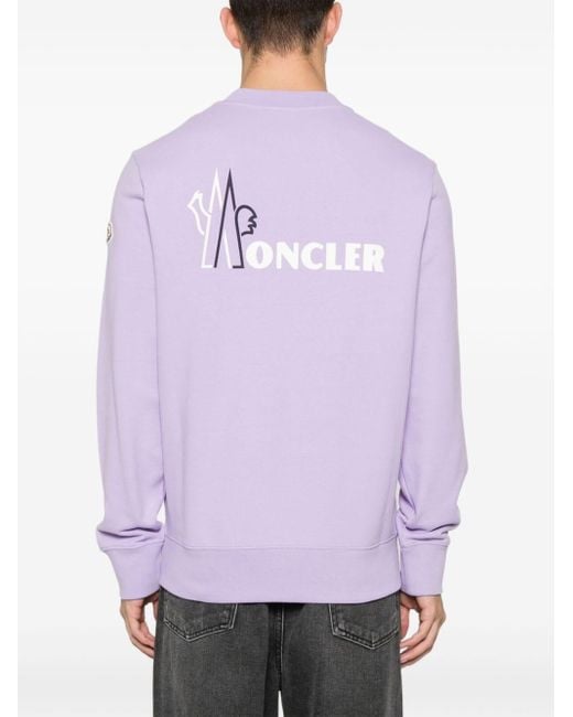 Moncler Sweater Met Logo-applicatie in het Purple voor heren