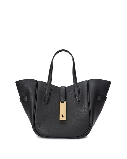 Polo Ralph Lauren Black Small Polo Id Tote Bag