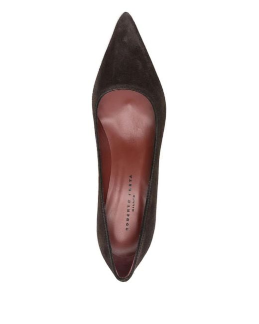 Roberto Festa Brown Kate Pointed-Toe Suede Pumps
