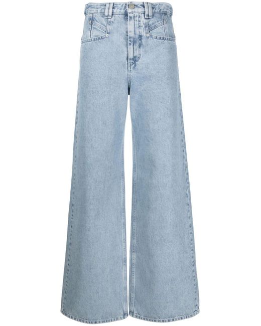 Isabel Marant Blue Lemony Wide-leg Denim Jeans