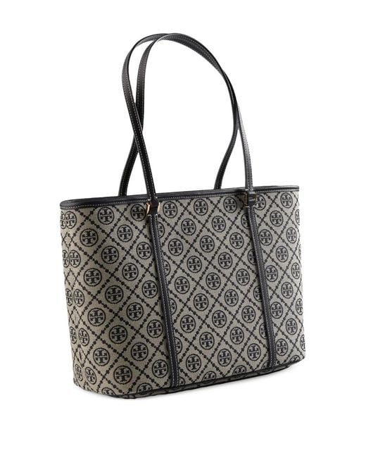 Tory Burch Black Small T Monogram Tote