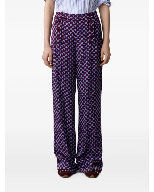 Claudie Pierlot Purple Pantalon Sailor