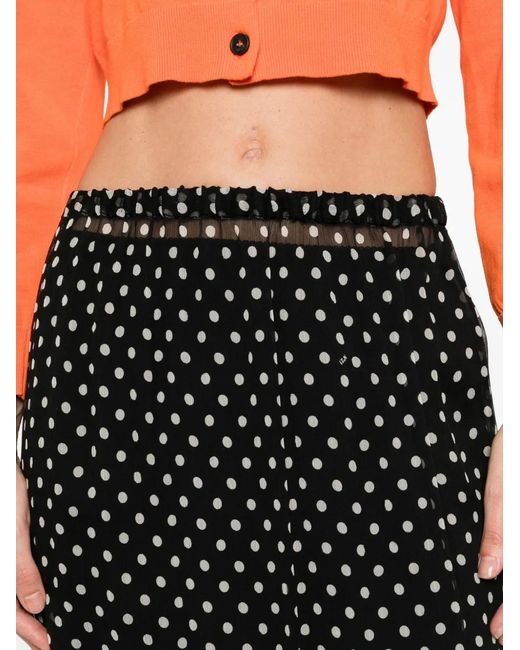 N°21 Black Elasticated-Waistband Mini Skirt