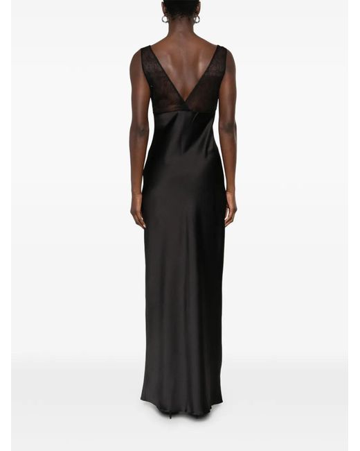 Atu Body Couture Black Lace-Panel Gown