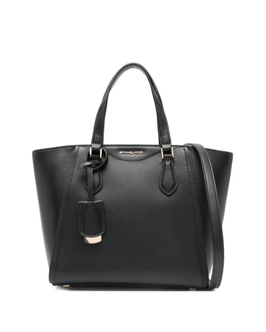 MICHAEL Michael Kors Black Leather Top-Handle Tote Bag