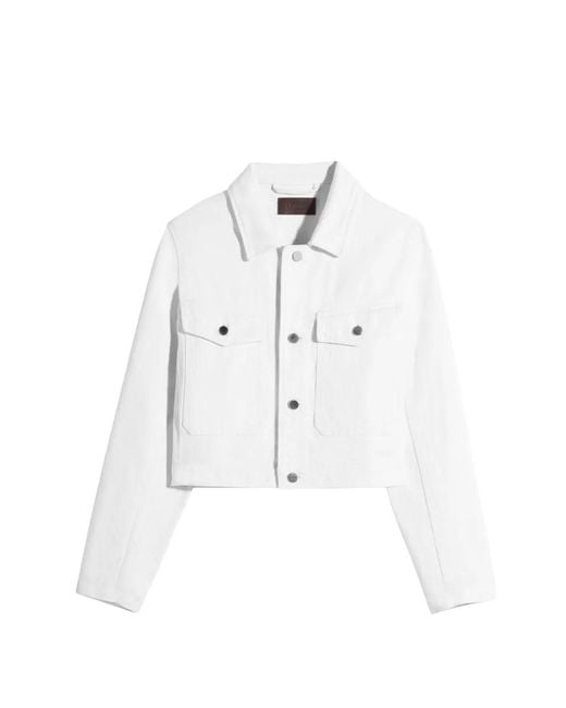 Lemaire White Cotton Cropped Jacket