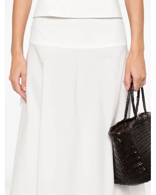 St. Agni White Panel Maxi Skirt