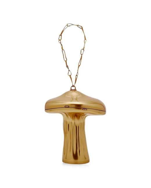 Cult Gaia Metallic Fungo Mushroom-Shaped Clutch Bag