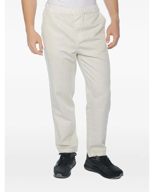 Ecoalf White Elasticated-Waist Trousers for men